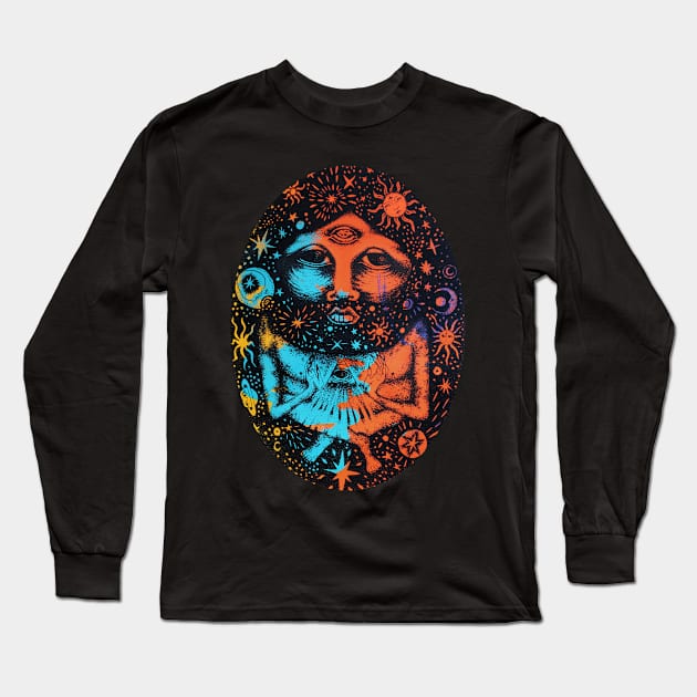 Cosmic Man Long Sleeve T-Shirt by Roxanedewar1